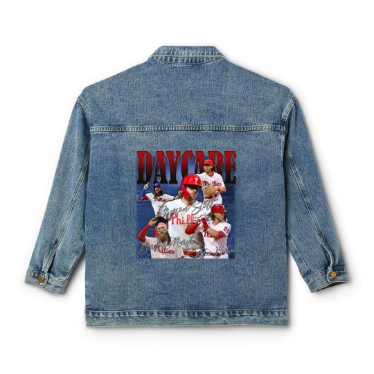 Discover Vintage 90s Daycare Baseball Classic Women's Denim Jackets , Bryson Stott Alec Bohm Brandon Marsh