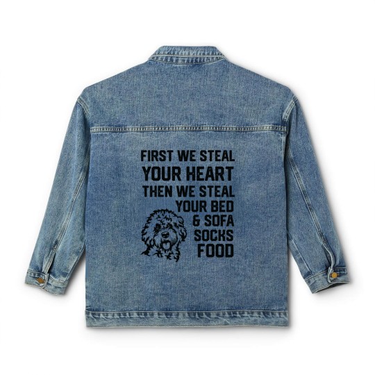 Discover Cockapoo Steal Your Heart Steal Your Bed and Sofa socks food 2 Classic Women's Denim Jackets