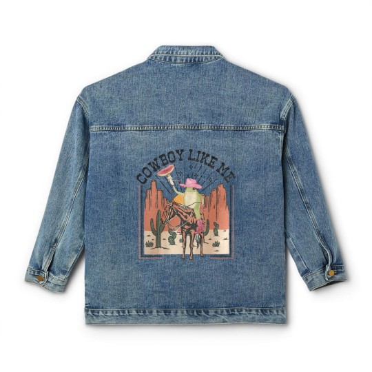 Discover You're a cowboy like me Classic Women's Denim Jackets, Cowboy Frog Classic Women's Denim Jackets