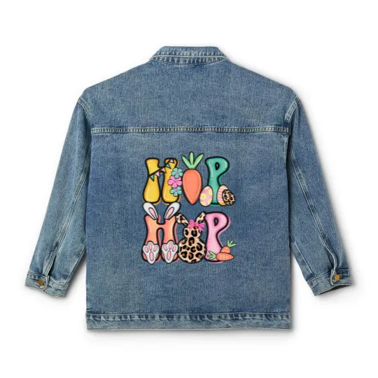 Discover Hip Hop Easter Easter Bunny Classic Women's Denim Jackets, Easter
