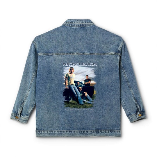 Discover Vintage Nickelback Classic Women's Denim Jackets, Nickelback 90s Rock Band Classic Women's Denim Jackets