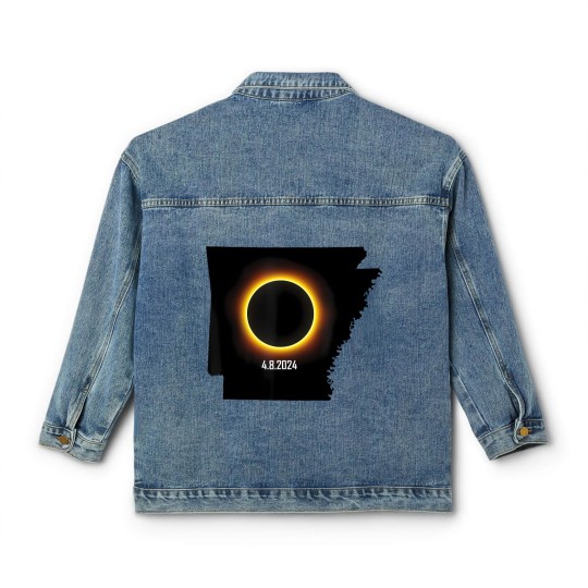 Discover arkansas solar eclipse 2024 t Classic Women's Denim Jackets