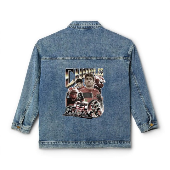 Discover Charles Leclerc 90s Vintage, Charles Leclerc Bootleg Classic Women's Denim Jackets, Charles Leclerc Classic Women's Denim Jackets