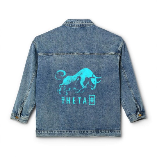 Discover THETA Crypto BULLRUN Blockchain Token Classic Women's Denim Jackets