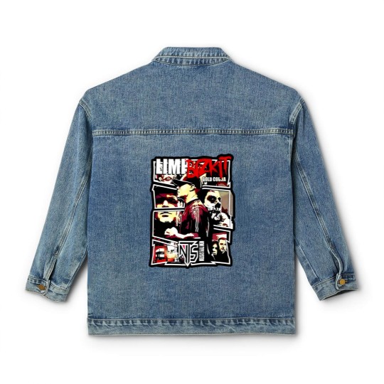 Discover Limp Bizkit Classic Women's Denim Jackets, Vintage Limp Bizkit Gold Cobra Classic Women's Denim Jackets, Limp Bizkit Classic Women's Denim Jackets For Fans, Limp Bizkit Graphic Classic Women's Denim Jackets, Limp Bizkit Rock Band Classic Women's Denim Jackets