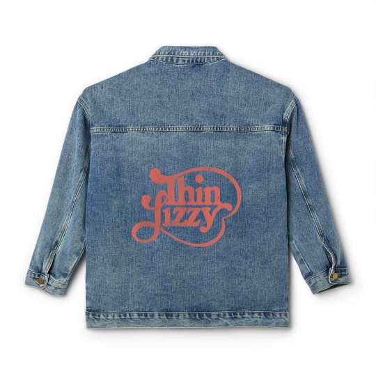 Discover Thin Lizzy First Logo Classic Women's Denim Jackets - Vintage Style Classic Women's Denim Jackets - Retro 1970s Band Unisex Classic Women's Denim Jackets