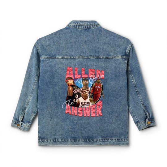 Discover Allen Iverson Vintage Unisex Classic Women's Denim Jackets, Vintage Allen Iverson Classic Women's Denim Jackets