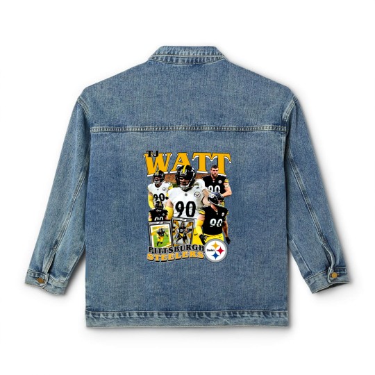 Discover Vintage 90s Graphic Style T. J. Watt Classic Women's Denim Jackets, Football Classic Women's Denim Jackets