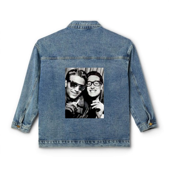 Discover Waylonn Jennings and Buddy Holly 1958 Classic Women's Denim Jackets