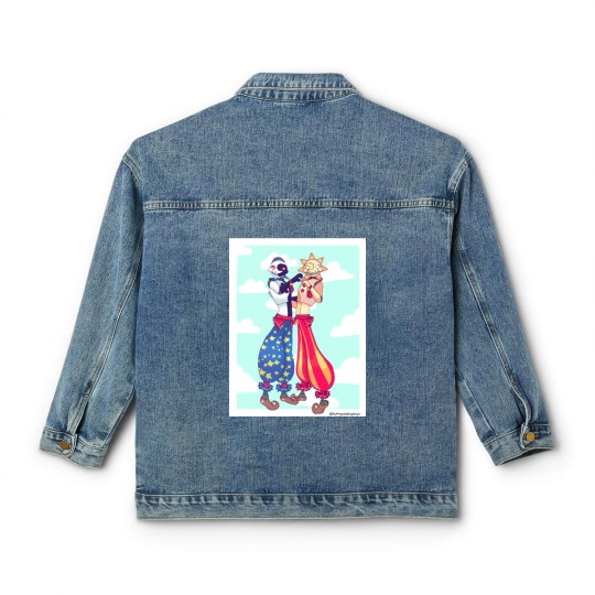 Discover Sun and Moon fnaf Long Classic Women's Denim Jackets