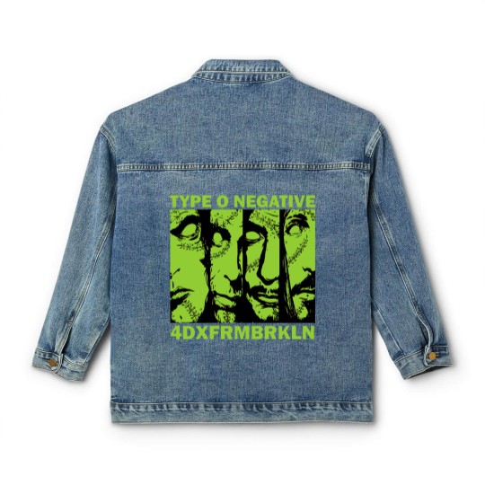 Discover Type O Negative World Coming Down Album Cover Classic Women's Denim Jackets, Hard Rock Music Classic Women's Denim Jackets