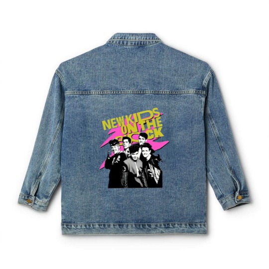 Discover Vintage NKOT Block Pink, NK on The Block Vintage Style Classic Women's Denim Jackets, Mixtape Tour 2022 Classic Women's Denim Jackets, NKOT Block Band Classic Women's Denim Jackets, NKOT Block Concert Classic Women's Denim Jackets