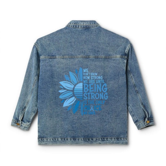 Discover Colon Cancer Awareness Classic Women's Denim Jackets, Cancer Ribbon Graphic Tees