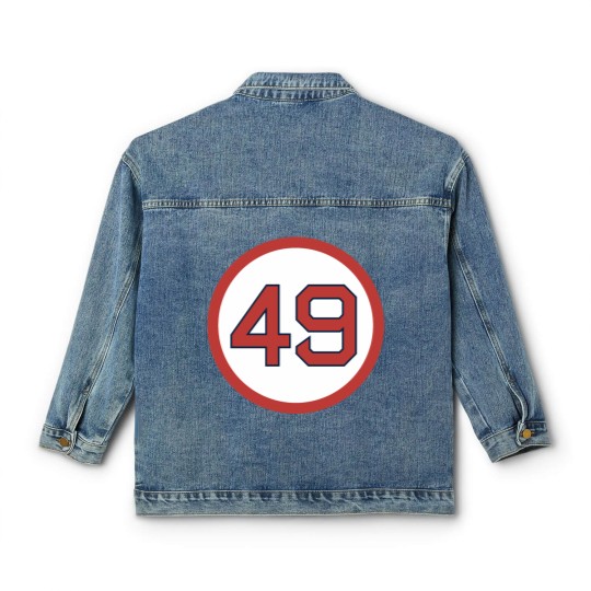Discover Tim Wakefield 49 Jersey Number (2) 6+4+3=2 Boston Classic Women's Denim Jackets