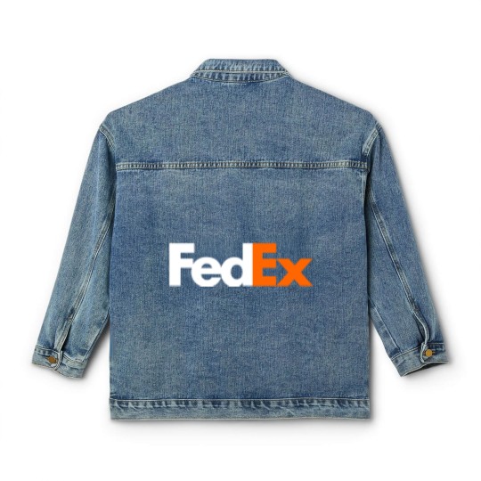 Discover FedEx Classic Women's Denim Jackets Navy Blue Size Medium Unisex
