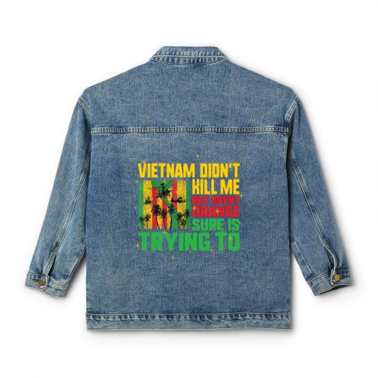 Discover Vietnam Veterans Day Orange Agent Victims Retired Soldiers Classic Women's Denim Jackets