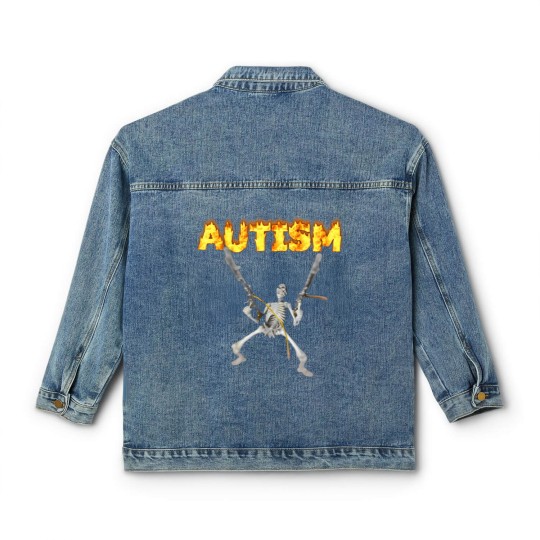 Discover autism skeleton meme t Classic Women's Denim Jackets