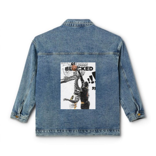 Discover LeBron James Chasedown Block Andre Iguodala Classic Women's Denim Jackets