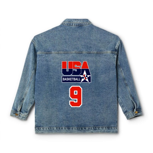 Discover USA DREAM TEAM 92 - FRONT amp BACK PRINT Classic Women's Denim Jackets