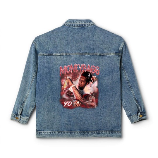 Discover Moneybagg Yo Rap Classic Women's Denim Jackets, Rapper Bootleg Vintage 90s Y2K Style