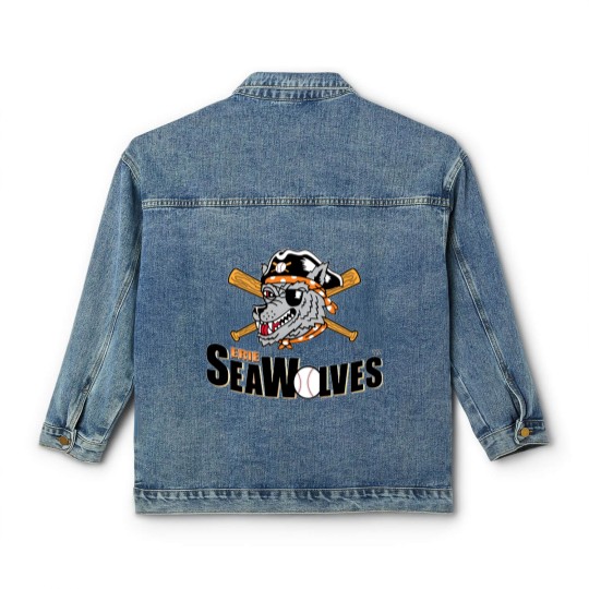 Discover erie seawolves logo Classic Women's Denim Jackets
