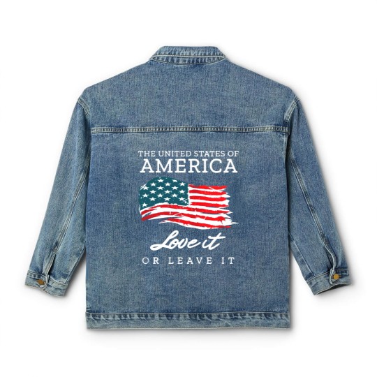 Discover The United States Of America Love It Or Leave It Classic Women's Denim Jackets