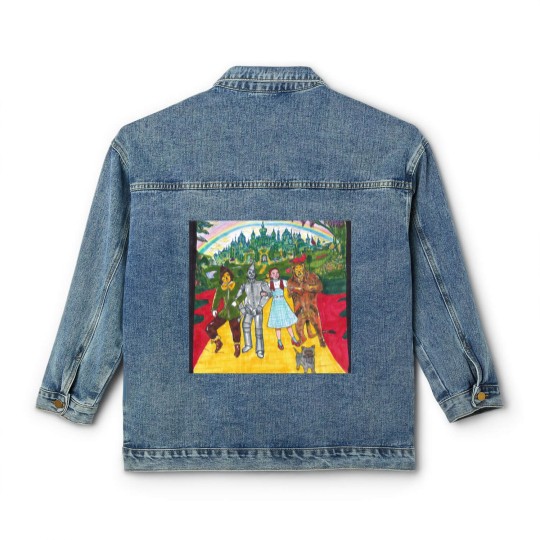Discover Wizard Of Oz- Yellow Brick Road Graphic  Dress Classic Women's Denim Jackets