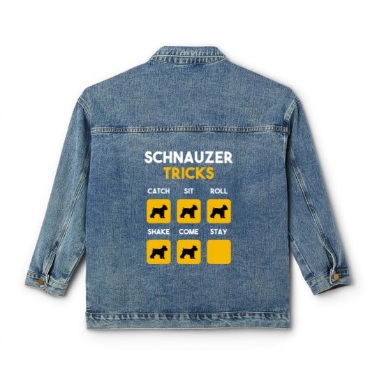 Discover Stubborn Schnauzer Tricks Funny Gift for Shnauzer Classic Women's Denim Jackets