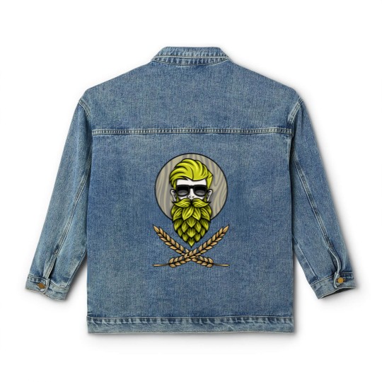 Discover Green Hops Beard - Beer Style - Hops Fashion Classic Women's Denim Jackets