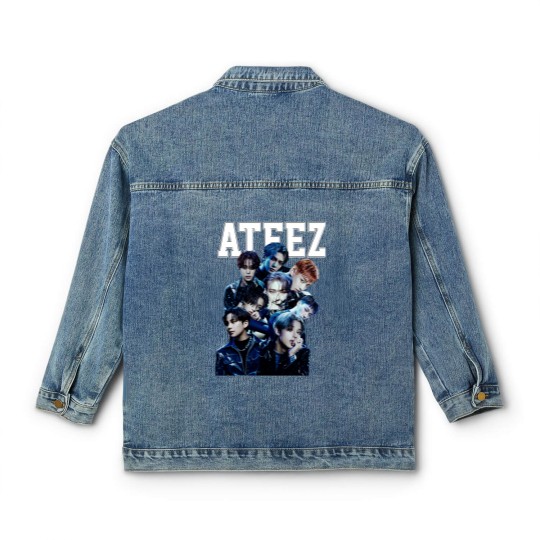 Discover Ateez Vintage Classic Women's Denim Jackets, Ateez Classic Women's Denim Jackets,Ateez Break The Wall Classic Women's Denim Jackets