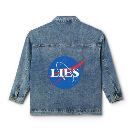Discover NASA LIES LOGO NASA LIES LOGO NASA LIES LOGO Classic Women's Denim Jackets