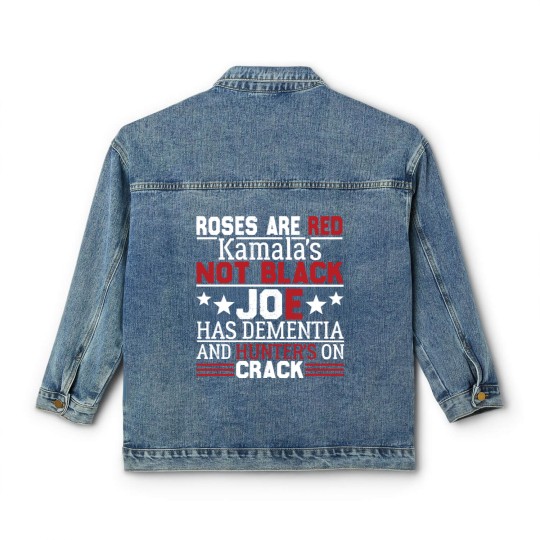 Discover Biden roses are red kamalas not black joe Classic Women's Denim Jackets