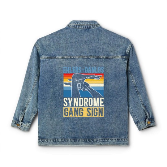 Discover Ehlers-Danlos Syndrome Gang Sign EDS HSD Classic Women's Denim Jackets