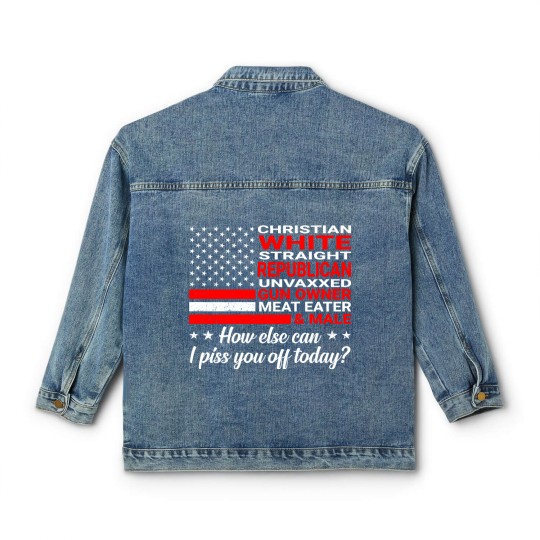 Discover Christian White Straight Republican Unvaxxed (On Classic Women's Denim Jackets