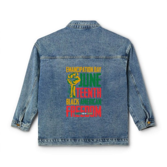 Discover Juneteenth Classic Women's Denim Jackets Women Juneteenth