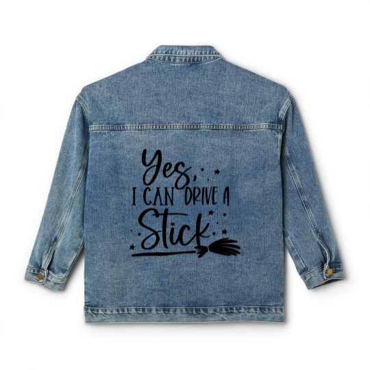 Discover I drive Stick Classic Women's Denim Jackets, Halloween Classic Women's Denim Jackets, Cute Halloween Classic Women's Denim Jackets