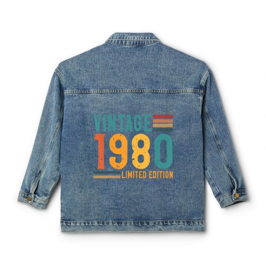 Discover Vintage 1980  42 Years Old Birthday Classic Women's Denim Jackets