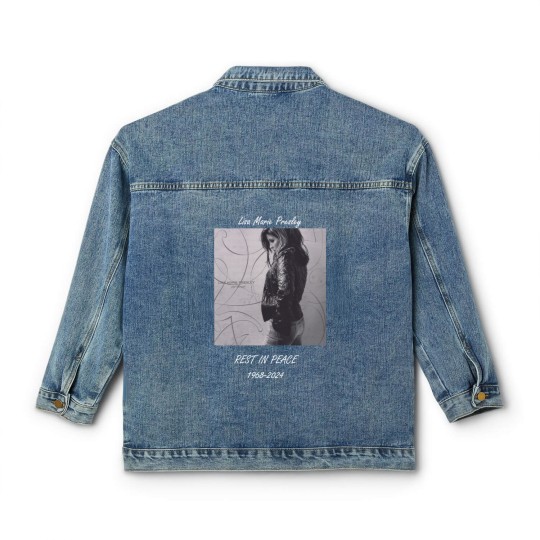 Discover RIP Lisa Marie Presley Classic Women's Denim Jackets, Lisa Marie Presley 1968-2023 Classic Women's Denim Jackets, RIP LMP Classic Women's Denim Jackets, Lisa Marie Presley Classic Women's Denim Jackets