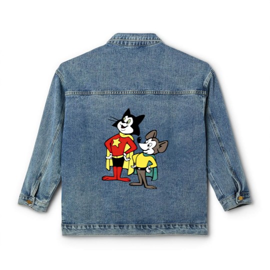 Discover Courageous Cat with Minute Mouse Classic Women's Denim Jackets