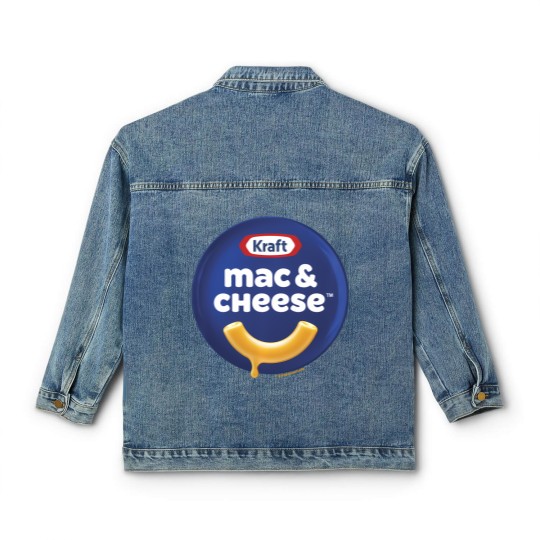 Discover heinz kraft mac cheese macaroni big chest logo Classic Women's Denim Jackets