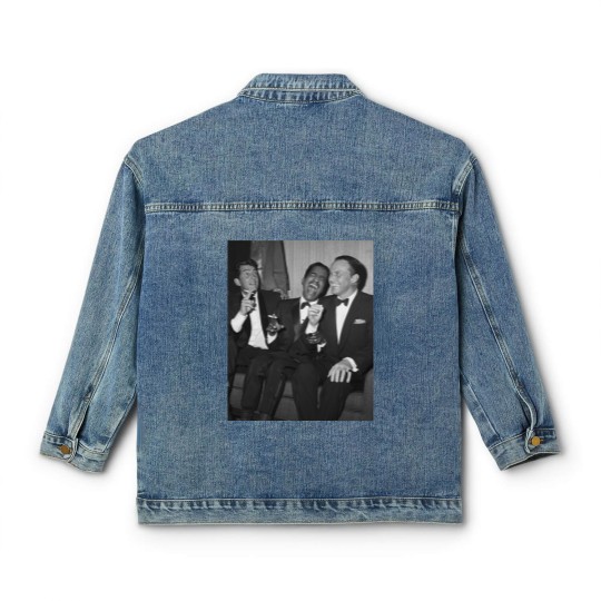 Discover The Rat Pack Frank Sinatra Sammy Davis Jr Dean Martin Las Vegas The Mob Rat Pack Classi Classic Women's Denim Jackets