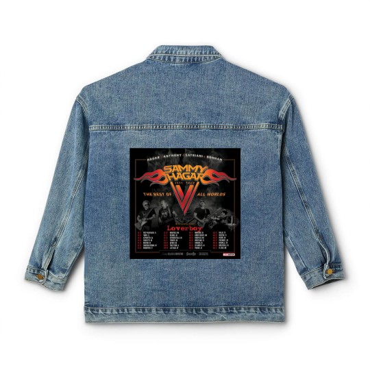 Discover Sammy Hagar Tour 2024 With Loverboy Classic Women's Denim Jackets S