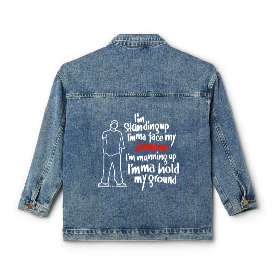 Discover I’m not afraid  - Eminem Lyrics Premium Classic Women's Denim Jackets