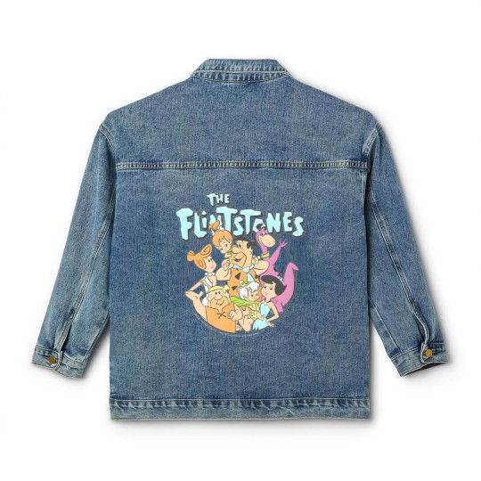 Discover the flintstones group shot family classic vintage logo t Classic Women's Denim Jackets