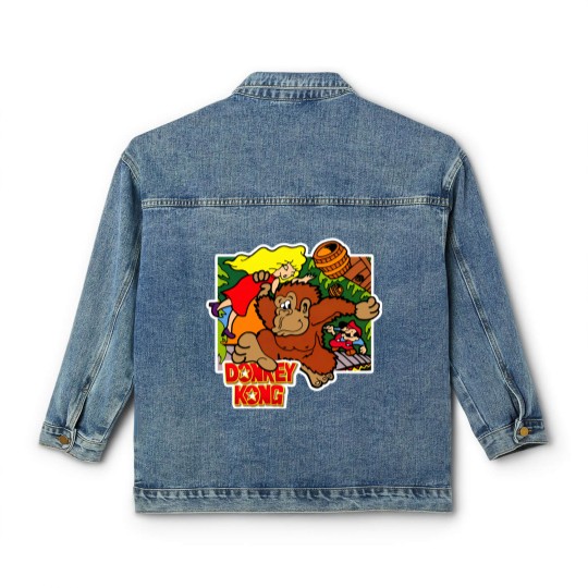 Discover Donkey Kong Arcade Game Classic Women's Denim Jackets, Donkey Kong Party Classic Women's Denim Jackets