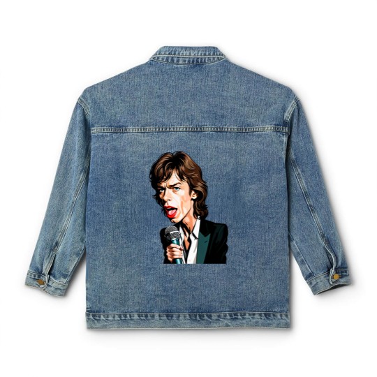 Discover Caricature of Mick Jagger Classic Women's Denim Jackets
