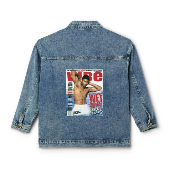 Discover Usher Cover Classic Women's Denim Jackets, Usher Album Classic Women's Denim Jackets, Retro Usher Classic Women's Denim Jackets