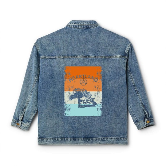 Discover Heartland,heartland ranch,Sunset heartland Classic Women's Denim Jackets