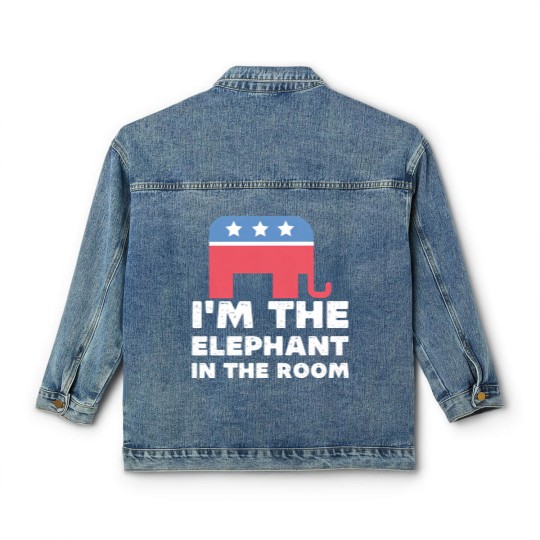 Discover I'm The Elephant In The Room Republican Gift Classic Women's Denim Jackets