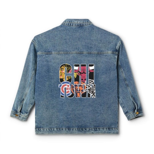 Discover Chicago Classic Women's Denim Jackets - Chi town chicago sports Classic Women's Denim Jackets